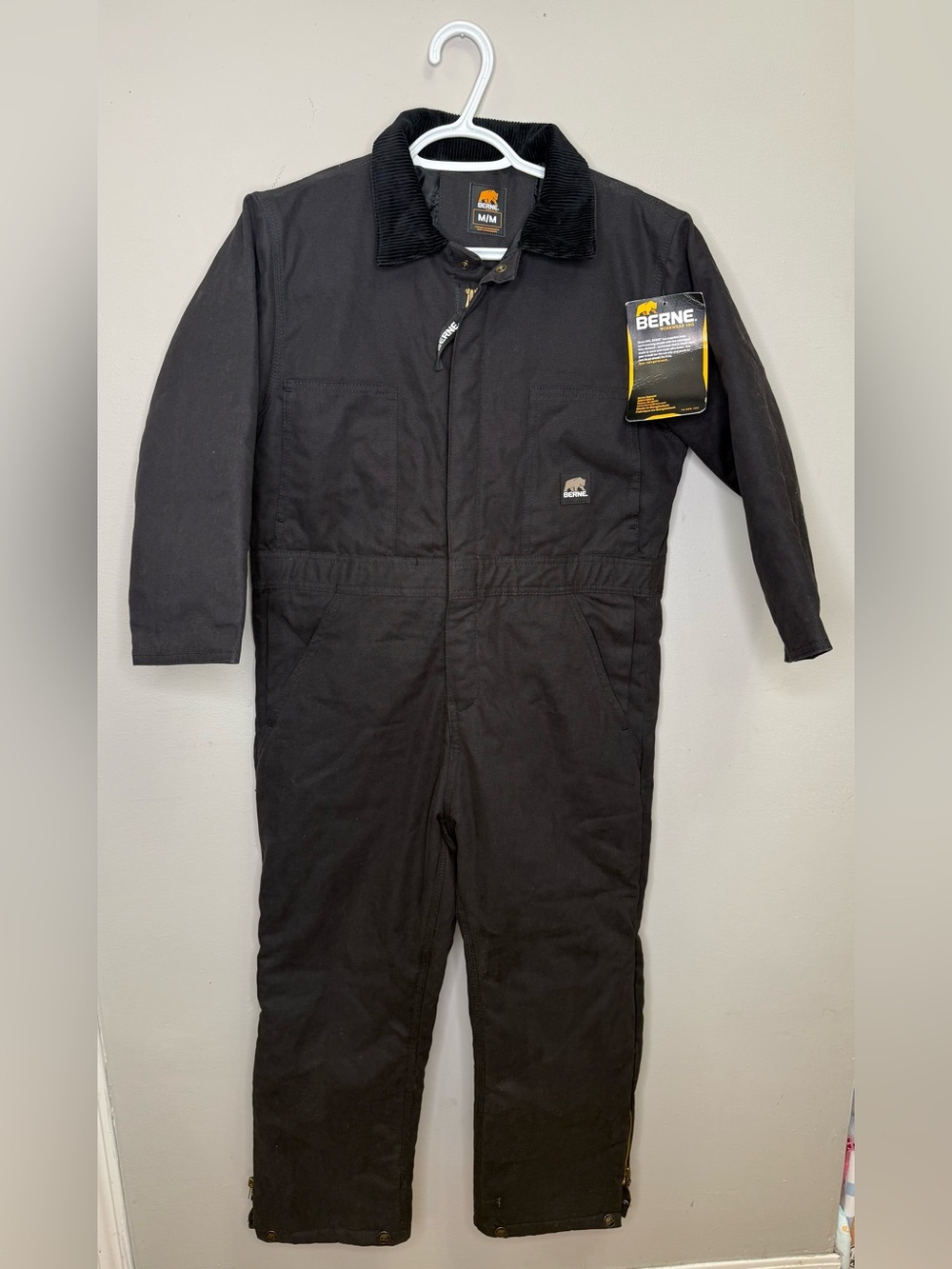 NWT Berne Youth Insulated Coverall Black Kids Size Medium M (10-12)